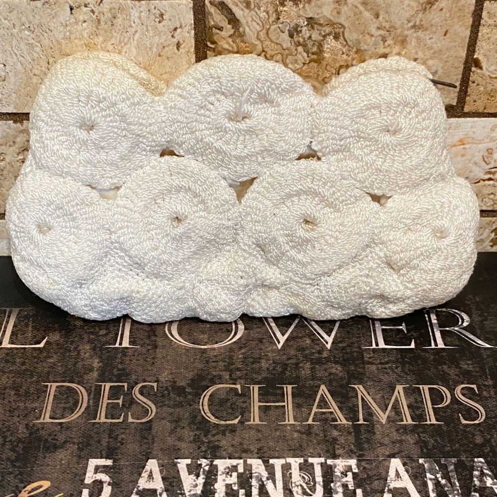 Vintage Ivory Magic Circle Crochet Clutch